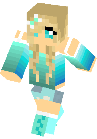 girl minecraft skins pe blue