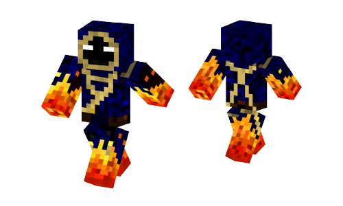minecraft pe skins fire mage