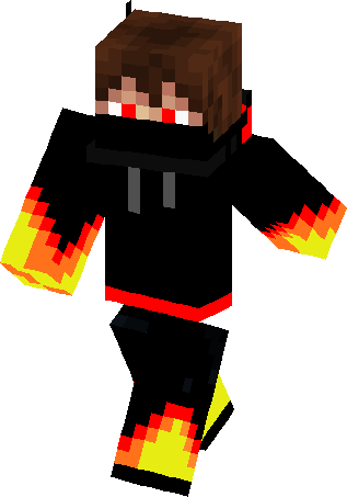 flame minecraft king skin