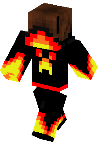 flame minecraft king skin