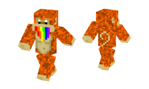 Orange Monkey Rainbow Skin