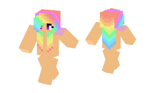 Rainbow Hair Base Skin