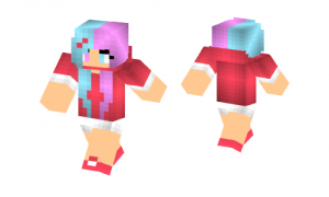 Red Bubblegum Girl Skin